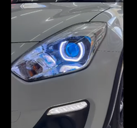 Lampu Dekorasi Mobil VAHID Hot Sale Bluetooth APP Control Auto DRL 5D Crystal Angel Eyes RGB LED Halo Ring Tahan Air