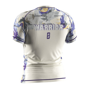 Sports Jiujitsu American <strong>Compression</strong> Tights and <strong>Shirts</strong> for Men Bjj Gi Uniform Mens Short Sleeve <strong>White</strong> Polyester Rash Guard - Product Image 2