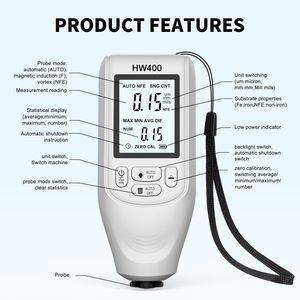 Hw400 Coating Thickness <b>Gauge</b> 0.05mm 2.00mm High Accuracy Digital Meter For Dry Film Measurement - Product Image 5