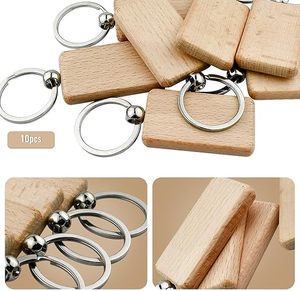 Porte-clés hexagonaux en fer brut WOQI, supports vierges pour gravure laser, artisanat DIY, pyrogravure, cadeaux promotionnels personnalisés - Product Image 5