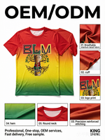 Kaos Sublimasi Lengan Pendek Pria Bahan Interlock 100% Poliester Berkualitas Tinggi Grosir, Cepat Kering