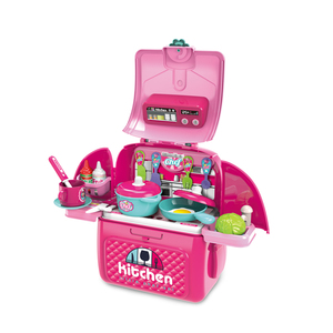 <span class=keywords><strong>Coffret</strong></span> de cuisine portable 2-en-1 en plastique pour enfants, jouet de cuisine Little <span class=keywords><strong>Chef</strong></span>, vente chaude - Product Image 4