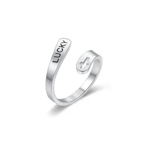 Bagues de mariage minimalistes pour hommes, produit haut de gamme, populaire, argent sterling, personnalisé, grand format