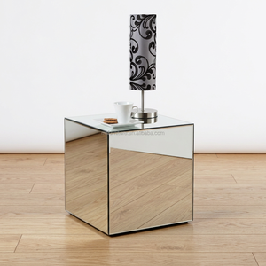 Modern Mirrored <strong>Cube</strong> Stand Beveled Edge Handmade Glass Mirror Coffee <strong>Table</strong> for Living Room Furniture or Bedroom or Hotel - Product Image 4