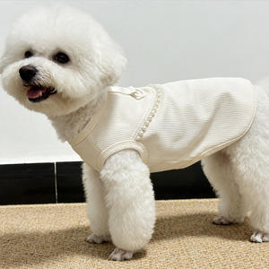 Nueva Ropa de Verano para Perros, Estilo Lindo y Sencillo, para Mascotas Pequeñas como Bichón, Pomerania, Teddy, Gatos, <span class=keywords><strong>Cachorros</strong></span>, <span class=keywords><strong>Schnauzer</strong></span>, Chaleco con Perlas - Product Image 4