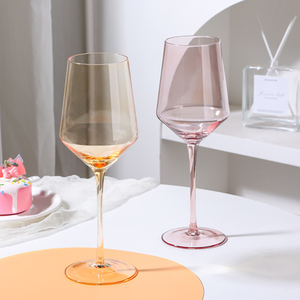 Оптовая Продажа Креативный Красный Винтажный дизайн, бокал для вина, шелкография, логотип, красочный хрустальный бокал, бокал для вина - Product Image 2