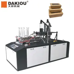 Dakiou CHJ-D60吸引人的设计纸外卖包装午餐盒制作纸自动机器价格