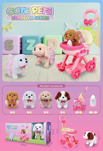 Thú Cưng Dễ Thương Thỏ Điện Điện Tử Nhồi Bông & Sang Trọng Đồ Chơi Khác Động Vật Thỏ B/O Giả Vờ Chơi Đồ Chơi Xe Đẩy - Product Image 3