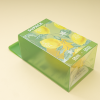 Boîte cadeau personnalisée avec logo, fond à ouverture automatique, boîtes cadeaux en plastique transparent PET, pliables, emballage plat