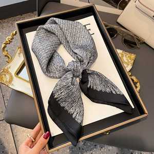 Leopard Casual Multifunction Neck <strong>Scarf</strong> Tie Custom Logo Designer Digital Printing Square Satin <strong>Silk</strong> <strong>Scarf</strong> <strong>Women</strong> Stylish - Product Image 5
