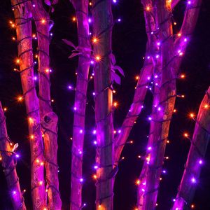<span class=keywords><strong>Luces</strong></span> Solares de Halloween Naranjas y <span class=keywords><strong>Moradas</strong></span>, 8 Modos, Impermeables para Decoración de Árbol de Navidad y Halloween - Product Image 6