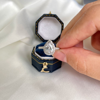 Bague en or massif avec diamant de laboratoire HPHT CVD VVS certifié IGI, taille poire, bague de fiançailles pour femme