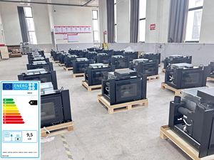 Estufa de <span class=keywords><strong>Pellets</strong></span> de Madera Empotrada Europea QM1002A de 9.5KW <span class=keywords><strong>con</strong></span> Control Remoto para Interiores, Chimenea de <span class=keywords><strong>Pellets</strong></span> para 2 Habitaciones - Product Image 6