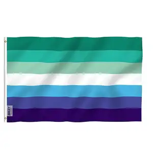 Bandera del Orgullo Gay Personalizada y Económica de Poliéster de 3x5 Pies, MLM Vincian Pride, Nueva, con Dos Ojales - Product Image 1
