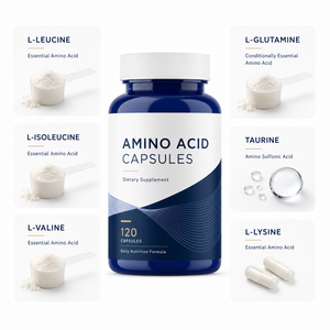 Capsules personnalisées d'acides aminés chélatés avec BCAA pour le soutien immunitaire et la gestion de l'énergie-Marque OEM/ODM - Product Image 3