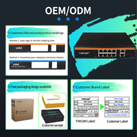 Commutateur PoE TiNCAM VLAN AI 8+2 +1 port SFP 1000M 48V avec capacité de 22 Gbps pour caméra IP et système de vidéosurveillance