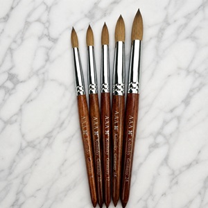 Pincel Profesional para <span class=keywords><strong>Uñas</strong></span> Acrílicas, de Madera Roja Auténtica, Premium, 100% Kolinsky, para Manicura, con Logotipo Personalizado - Product Image 1