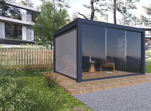 Pérgola de Aluminio Motorizada con Persianas Ajustables a Prueba de Viento para Grandes Espacios Comerciales - Product Image 5