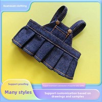 Onlycute Potato Girls 24cm Potato-style Doll Outfit Denim Suspender Dress Set 14 Years Multiple Colors