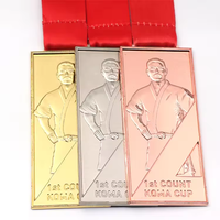 Médaille sportive en métal gravée sur mesure, or, lutte, judo, BJJ, Jiu Jitsu