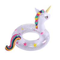 Nouvelle bouée gonflable double couche en PVC pour bébé, anneau de natation cristallin, accessoires aquatiques, bouée de flottaison sous les aisselles pour enfants et adultes