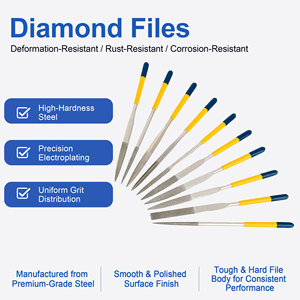 Bán buôn kim cương tập tin thiết lập nhà sản xuất cao su tráng xử lý chống trượt kim cương kim tập tin - Product Image 3