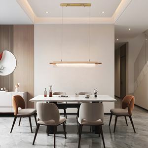 Post estilo moderno tira larga Oficina colgante luz Led Hogar Casa comedor restaurante lineal Led lámparas colgantes - Product Image 3