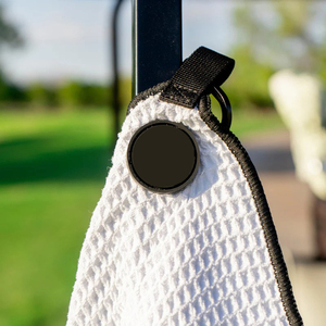 Serviette de golf magnétique de poche, <span class=keywords><strong>mini</strong></span> nettoyeur de balles gaufrées avec aimant dissimulé, serviette de putter portable en microfibre - Product Image 4