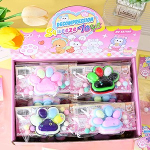 New Arrival Wholesale TPR Rainbow Cat Paw Unique Taba <b>Squishy</b> Gift Slow Rebound Toy Hamster Cat Claw Pinch Squeeze Toy Gift - Product Image 6