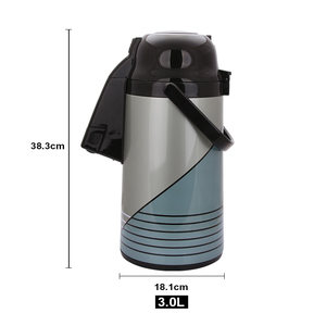 SUNLIFE Classic 3.0L Air <strong>Pump</strong> Pot <strong>Thermos</strong> Vacuum <strong>Flask</strong> with 24hrs Thermal Insulation for Camping &amp; Water - Product Image 2