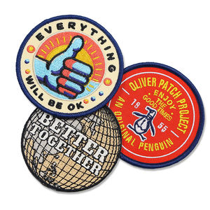 Parche ecológico bordado con capucha logotipo Occidental estilo cosido para tela parches bordados personalizados hierro en - Product Image 1