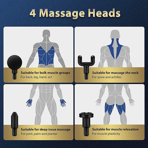 <span class=keywords><strong>Pistolet</strong></span> de <span class=keywords><strong>massage</strong></span> portatif sans fil USB à prix <span class=keywords><strong>d</strong></span>'usine, mini, 4 têtes de <span class=keywords><strong>massage</strong></span>, rechargeable, pour relaxation musculaire profonde et tendinosité - Product Image 6