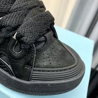Chaussures décontractées de créateur Lanvine 2026 pour hommes et femmes, baskets de luxe en cuir véritable gaufré, baskets plateforme, baskets d'extérieur