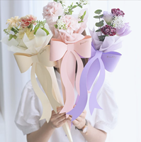Boîte à fleurs personnalisée en gros pour mariage, sac à fleurs individuelles, vente directe d'usine, boîte à roses papillon à longue tige pour la fête des mères