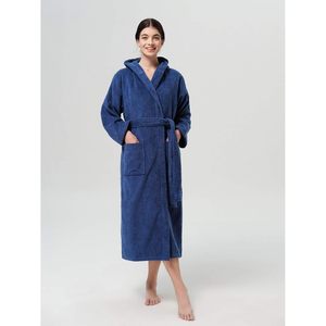 Sioro Albornoz de tela de rizo para mujer, con capucha, largo, suave, para spa, ducha y bañera de hidromasaje - Product Image 5