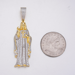 Pingente Hip Hop VVS Moissanite Jesus em Prata Esterlina 925, Passa no Teste de Diamante, Pingente Iced Out San Judas Tadeo para Homens - Product Image 4