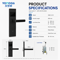 Yomoga Manufacturer Wholesale High Quality Hotel Room Smart Key Card Rfid Card Lock System OEM Hotel Door Lock