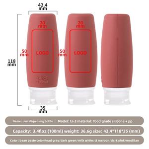 Juego de Botellas de Silicona para Dispensar, al por Mayor, las Más Vendidas, Botellas de Viaje para Guardar Lociones Cosméticas, Nuevo Producto para Bolsas de Aseo - Product Image 3