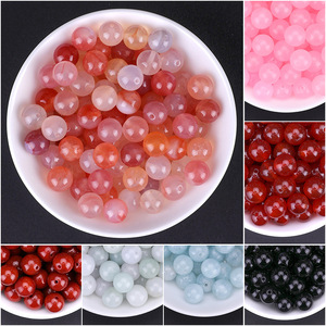 Perle Sfuse di Alta Qualità in Cristallo Naturale <span class=keywords><strong>e</strong></span> Agata Lucidata da 6mm 8mm 10mm 12mm per Braccialetti Fai-da-Te <span class=keywords><strong>e</strong></span> Guarigione Spirituale - Product Image 1