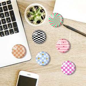 Aimant de réfrigérateur créatif 3D géométrique rond avec verre cristal, décoration de tableau blanc pour porte de réfrigérateur - Product Image 4