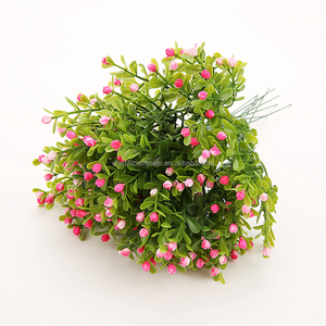 Hoa nhân tạo 10 cái/túi bó hoa trang trí nhà đám cưới Máy tính để bàn mô phỏng hình ảnh đạo cụ Milan cỏ - Product Image 2