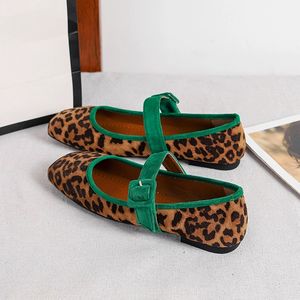 <span class=keywords><strong>Ballerine</strong></span> Mary Jane Leopardate Casual da Donna <span class=keywords><strong>con</strong></span> <span class=keywords><strong>Fibbia</strong></span> da Stilista Ufficiale - Product Image 4