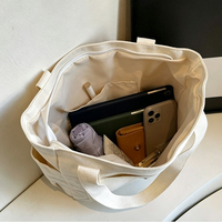 Bolsa de Lona de Gran Capacidad con Logotipo Personalizado, con Dos Asas, Bolsa de Hombro Portátil para Compras, Viajes y Actividades al Aire Libre