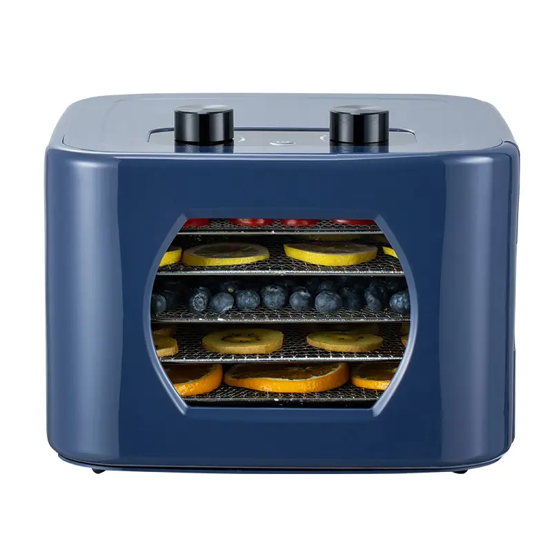 Secador e deshidratante portátil doméstico, máquina de secagem de biltong com 5 bandejas de batata e flocos de laranja