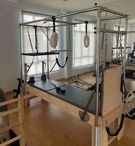 Reformer <span class=keywords><strong>Pilates</strong></span> Professionnel Portable et Réglable 3-en-1 en Bois d'Érable, Tour Cadillac, Lit de Luxe avec 15 ressorts coréens pour Studio - Product Image 2