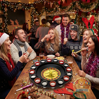 Ensemble de jeu de roulette à shot en métal et acrylique de 16 pièces pour les fêtes de Diwali et de Pâques - Soirée amusante pour adultes avec des rires et des shots
