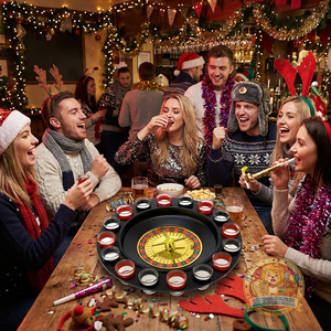 مجموعة ألعاب شرب روليت معدنية وأكريليك مكونة من 16 قطعة لحفلات ديوالي وعيد الفصح - متعة ليلية للبالغين مع الدوران والشرب والضحك - Product Image 4