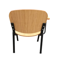 Chaise d'écolier en bois avec tablette d'écriture pour salle de formation et mobilier scolaire