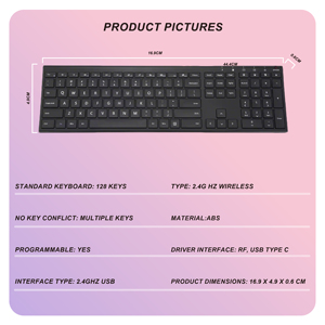 Nuevo Teclado Inalámbrico Universal con Diseño Ergonómico, Bluetooth, USB, Multidispositivo, ABS, Tamaño Completo para Computadora de Escritorio y Portátil 1923 - Product Image 4