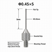 Sonde de mesure de hauteur, indicateur à cadran M2.5, sonde à pointe plate en acier tungstène, diamètre 0,45 x 5 mm, tailles personnalisées disponibles sur demande